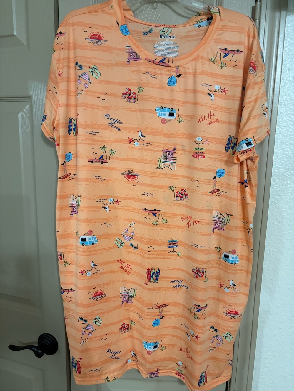 Women’s Peach Beach Print Swim Coverup